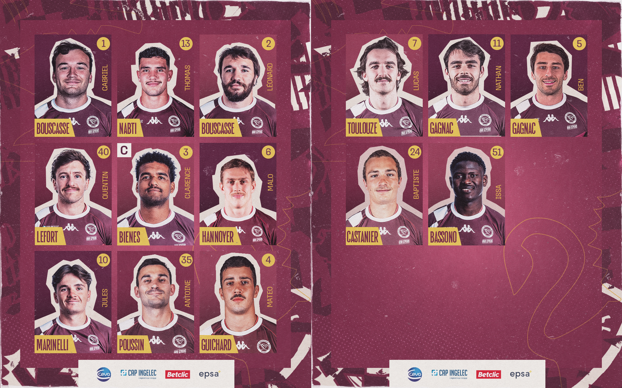 La composition pour le Delamon Sevens